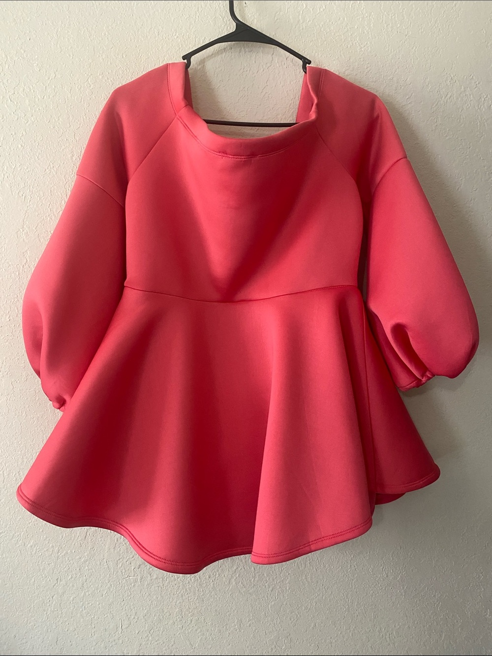 Fashion Nova Princess Barbiecore Pink Peplum Balloon-Sleeve Romper Dress ✨ NWTs - Picture 10 of 15